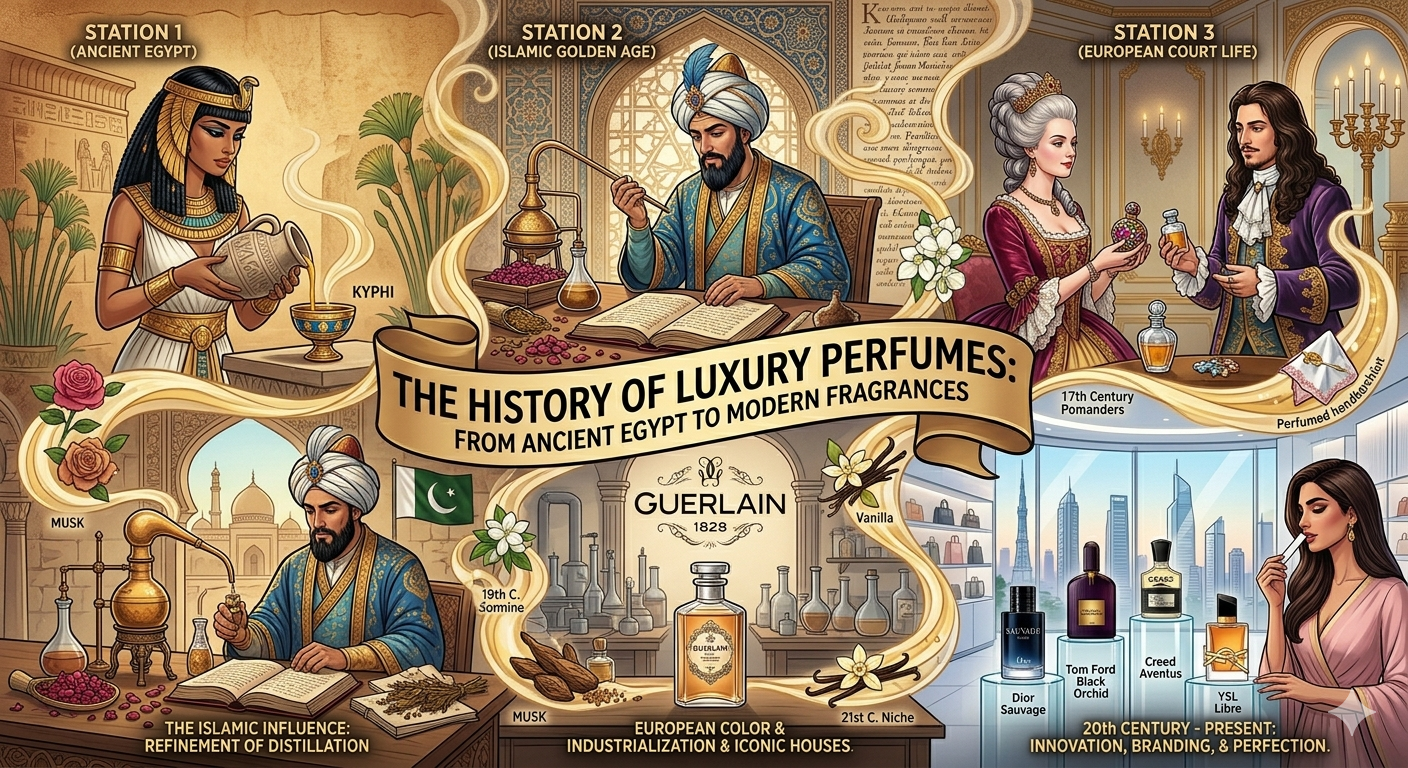 History of luxury perfumes